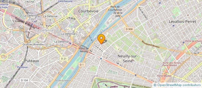 localisation de l'entreprise B.B.R. à NEUILLY-SUR-SEINE