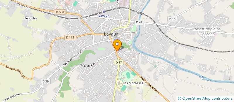 localisation de l'entreprise B B R  LAVAUR