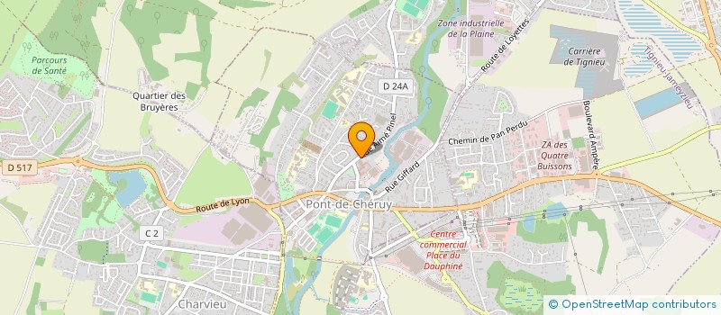 localisation de l'entreprise B.B.R.E.  PONT-DE-CHERUY