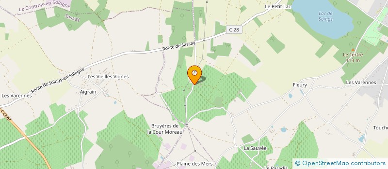 localisation de l'entreprise B.B.S.T.  SOINGS EN SOLOGNE