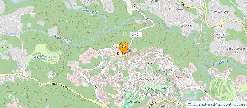 localisation de l'entreprise B&B SOLUTIONS à VALBONNE