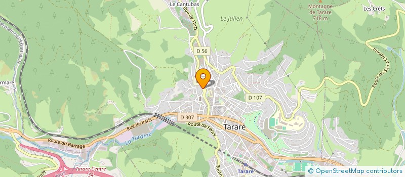 localisation de l'entreprise B.B.Z. ARCHITECTURE à TARARE