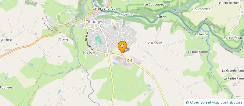 localisation de l'entreprise B-BLUE WORKS  TIFFAUGES