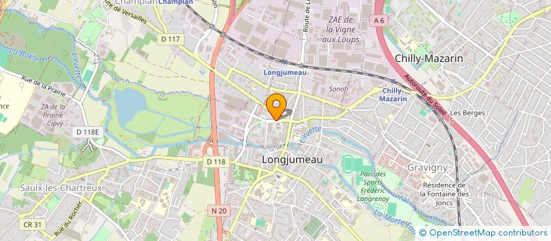 localisation de l'entreprise B.BYE à LONGJUMEAU