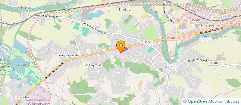 localisation de l'entreprise B.C.2R.  SAIX