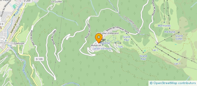 localisation de l'entreprise B@C  ALLEVARD