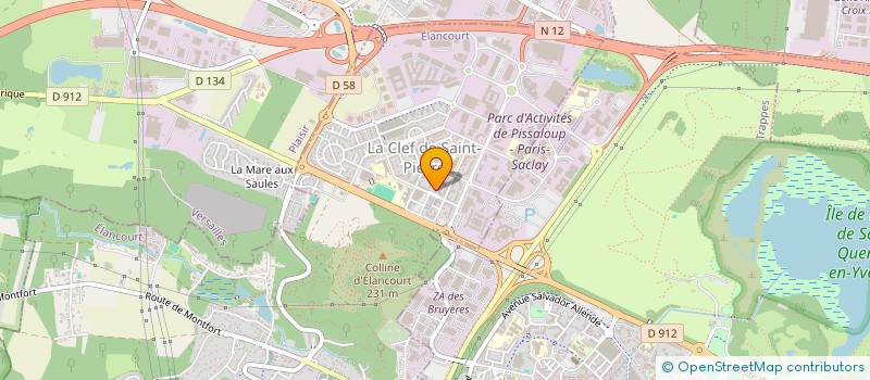 localisation de l'entreprise B.C.A.  ELANCOURT