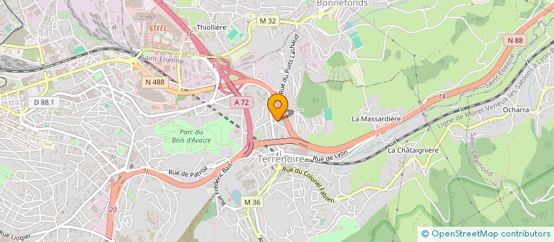 localisation de l'entreprise B. C. ASSOCIES  SAINT-ETIENNE