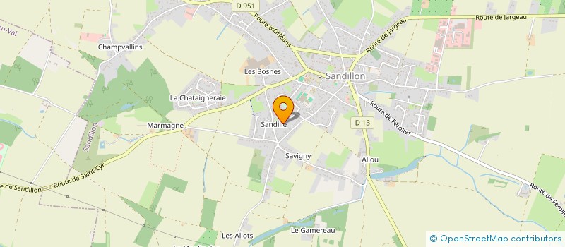 localisation de l'entreprise B&C AUTOMOBILES à SANDILLON