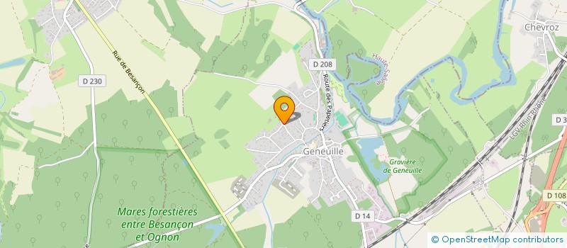 localisation de l'entreprise B.C.C.E.  GENEUILLE