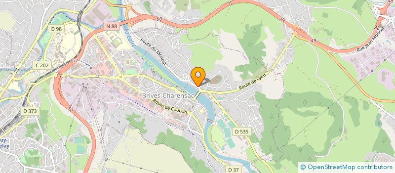 localisation de l'entreprise B.C.D. PROMOTION  BRIVES-CHARENSAC