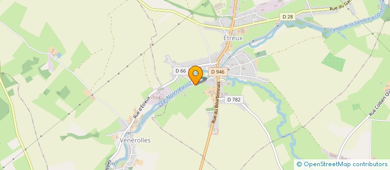 localisation de l'entreprise B.C.E BASKET CLUB ETREUX  ETREUX