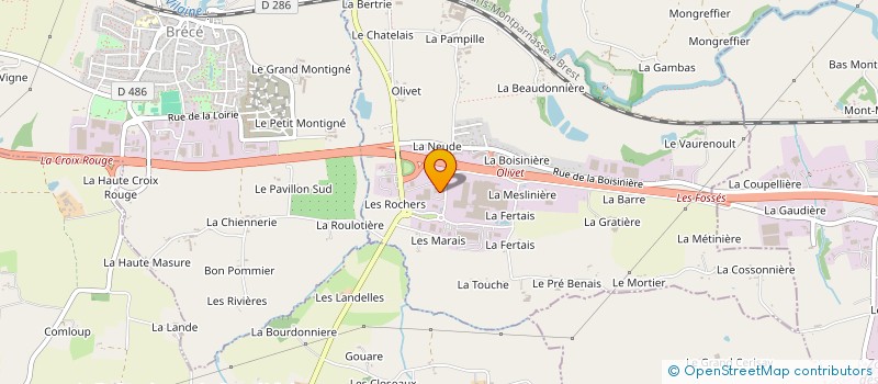 localisation de l'entreprise B.C.F.  SERVON-SUR-VILAINE