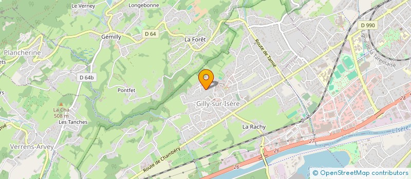 localisation de l'entreprise B C I  GILLY-SUR-ISERE