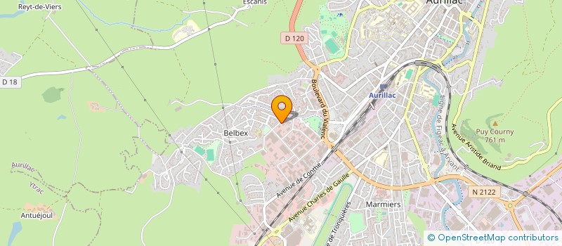 localisation de l'entreprise B.C.I.B. à AURILLAC