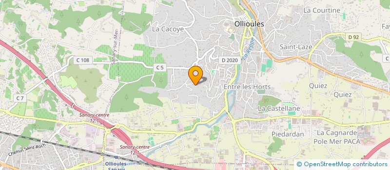 localisation de l'entreprise B&C IMMOBILIER à OLLIOULES