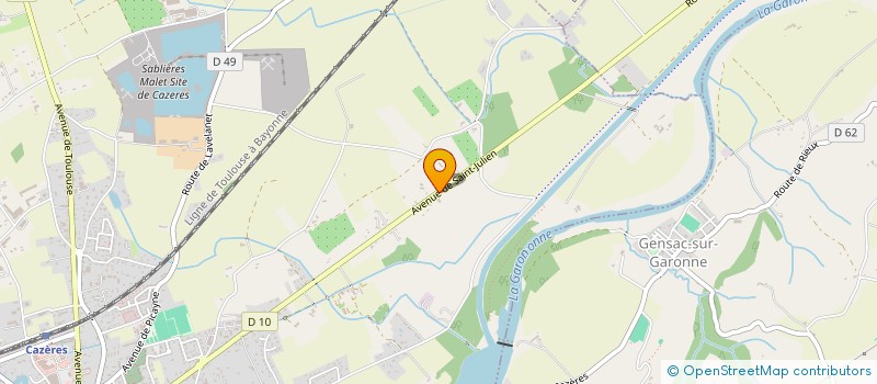 localisation de l'entreprise B.C.J.J.  CAZERES