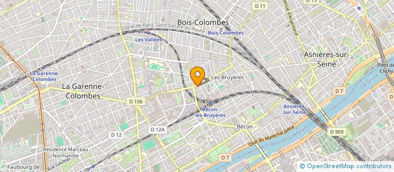 localisation de l'entreprise B&C LAVERIE à ASNIERES-SUR-SEINE
