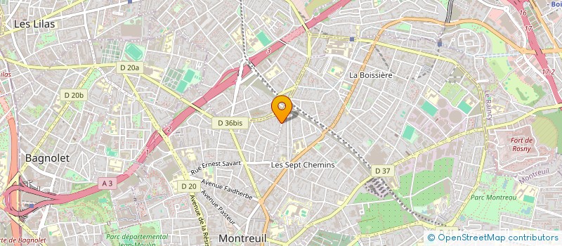 localisation de l'entreprise B.C. LUXE à MONTREUIL