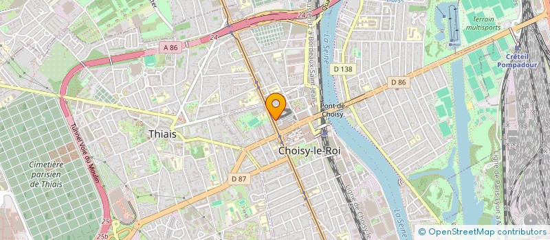 localisation de l'entreprise B.C.M.  CHOISY-LE-ROI