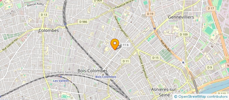 localisation de l'entreprise B.C.M. à BOIS-COLOMBES