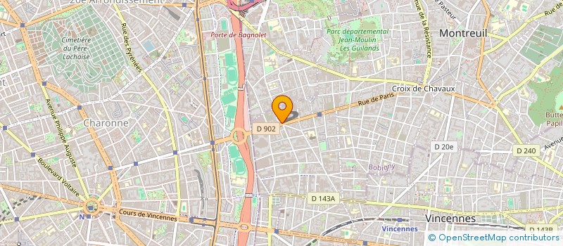 localisation de l'entreprise B.C.M à MONTREUIL