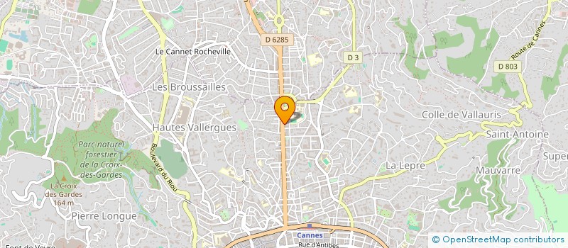 localisation de l'entreprise B.C.R.C.P. (BLACHERE CLAVAUD ROBINEAU CARO PAULUS)  CANNES