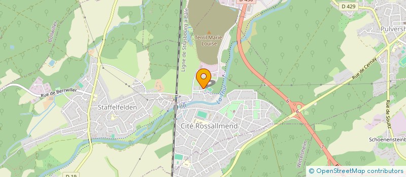 localisation de l'entreprise B.C.S  STAFFELFELDEN