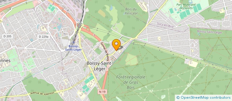 localisation de l'entreprise B.C.S IMMOBILIER à BOISSY-SAINT-LEGER