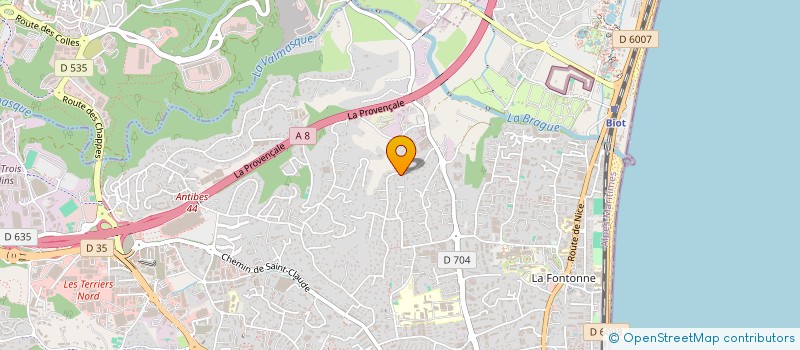 localisation de l'entreprise B & C SOLUTIONS  ANTIBES