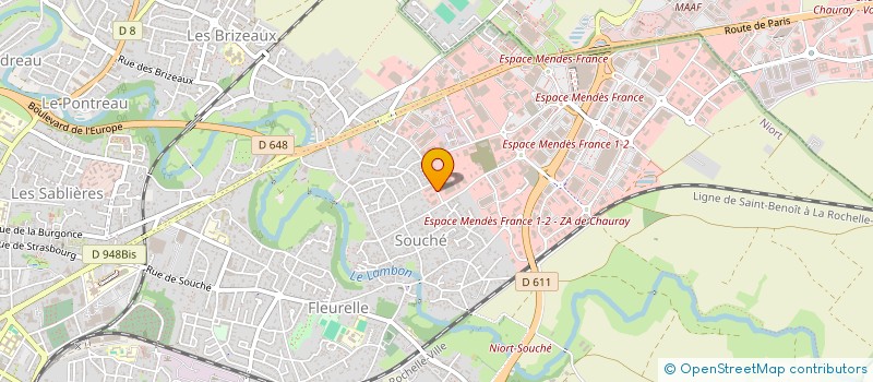localisation de l'entreprise B.C.T.S. à NIORT