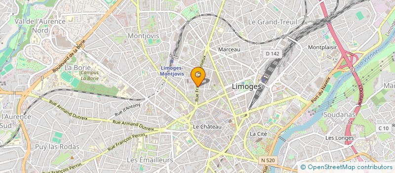 localisation de l'entreprise B & CO à LIMOGES