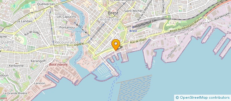 localisation de l'entreprise B-COM. à BREST
