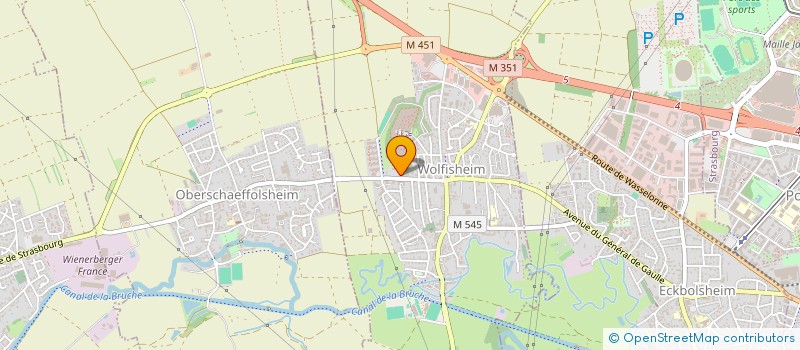 localisation de l'entreprise B. COM  WOLFISHEIM