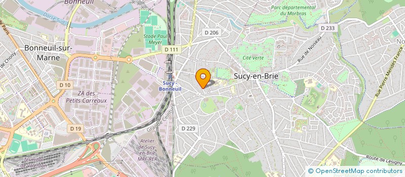 localisation de l'entreprise B-COM  SUCY-EN-BRIE