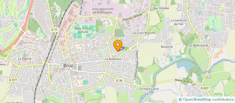 localisation de l'entreprise B COME 35  BRUZ