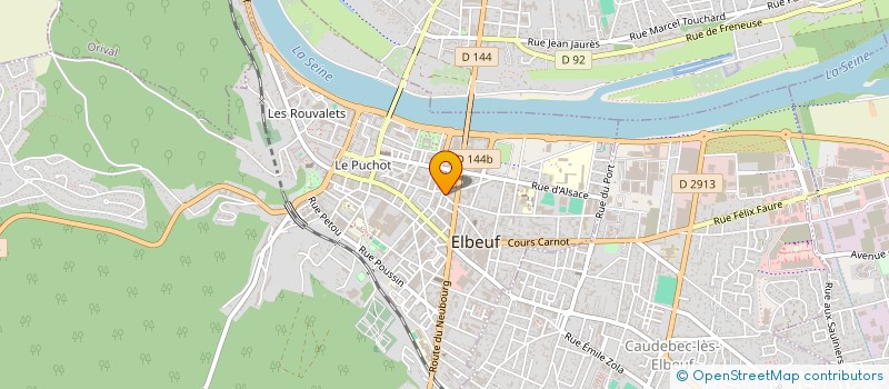 localisation de l'entreprise B COMMERCES & ENTREPRISES  ELBEUF