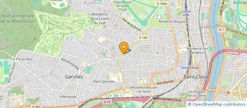 localisation de l'entreprise B CONTENT à SAINT-CLOUD