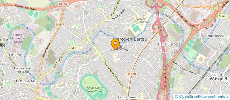 localisation de l'entreprise B CORP INTERNATIONAL à MARCQ-EN-BARŒUL