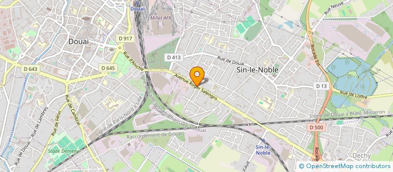 localisation de l'entreprise B.D à SIN-LE-NOBLE