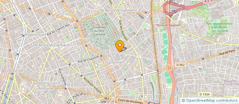 localisation de l'entreprise B.D.  PARIS