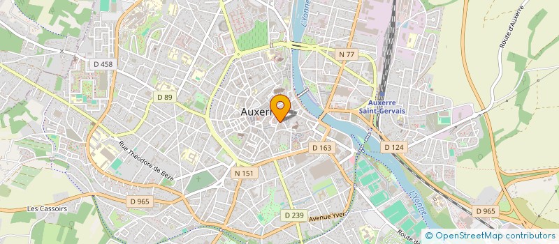 localisation de l'entreprise B.D.A. à AUXERRE
