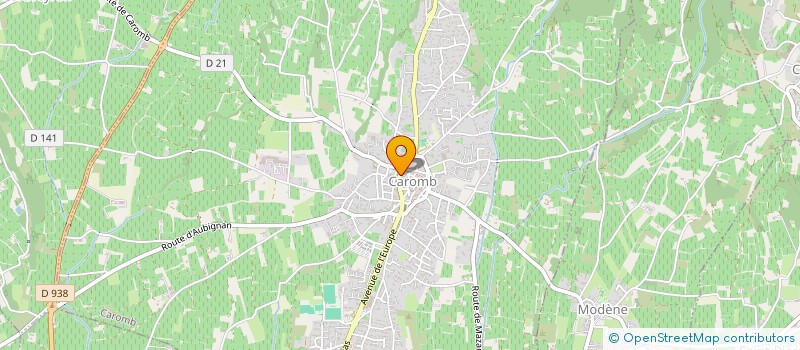 localisation de l'entreprise B.D.B  CAROMB