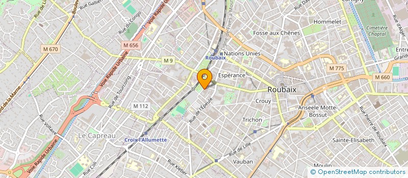 localisation de l'entreprise B D'CO  ROUBAIX