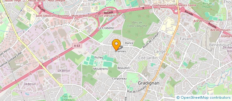 localisation de l'entreprise B.D.E à GRADIGNAN