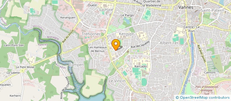 localisation de l'entreprise B.D.E ICAM  BRETAGNE à VANNES