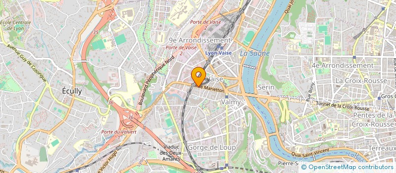 localisation de l'entreprise B.D.G. SPORT  LYON