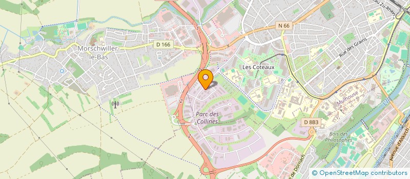 localisation de l'entreprise B.D.H à MULHOUSE