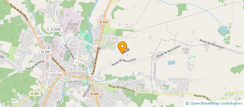 localisation de l'entreprise B.D.H  CASTELJALOUX