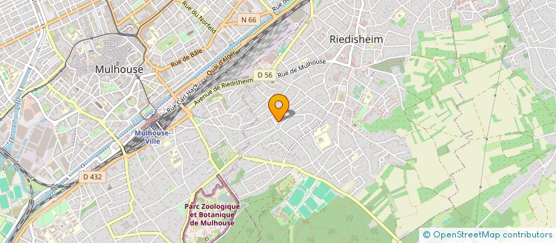 localisation de l'entreprise B.D. H.S.  RIEDISHEIM